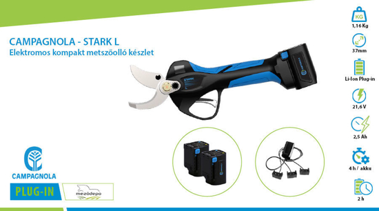 Picture of kifutott termék - CAMPAGNOLA - Stark L - Elektromos kompakt metszőolló készlet